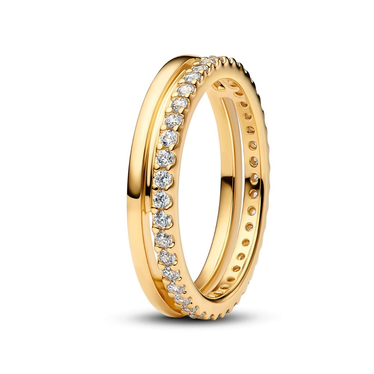 PANDORA - Anillo Pandora Doble Banda Recubrimiento en Oro