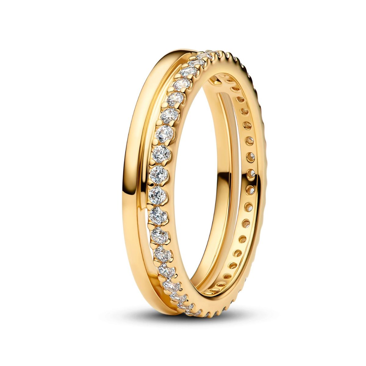PANDORA - Anillo Pandora Doble Banda Recubrimiento en Oro