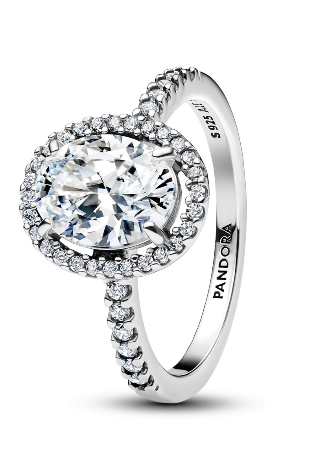 PANDORA - Anillo Pandora Halo Ovalado Brillante Plata Esterlina