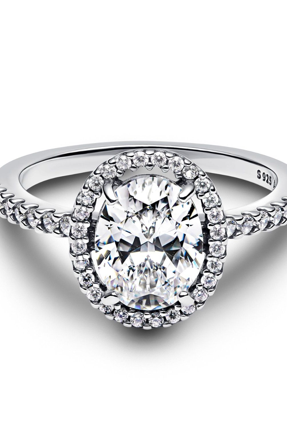 PANDORA - Anillo Pandora Halo Ovalado Brillante Plata Esterlina