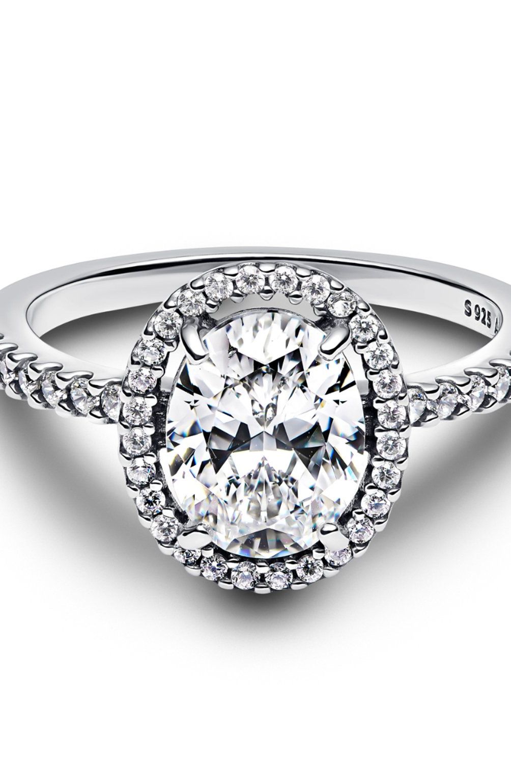 PANDORA - Anillo Pandora Halo Ovalado Brillante Plata Esterlina
