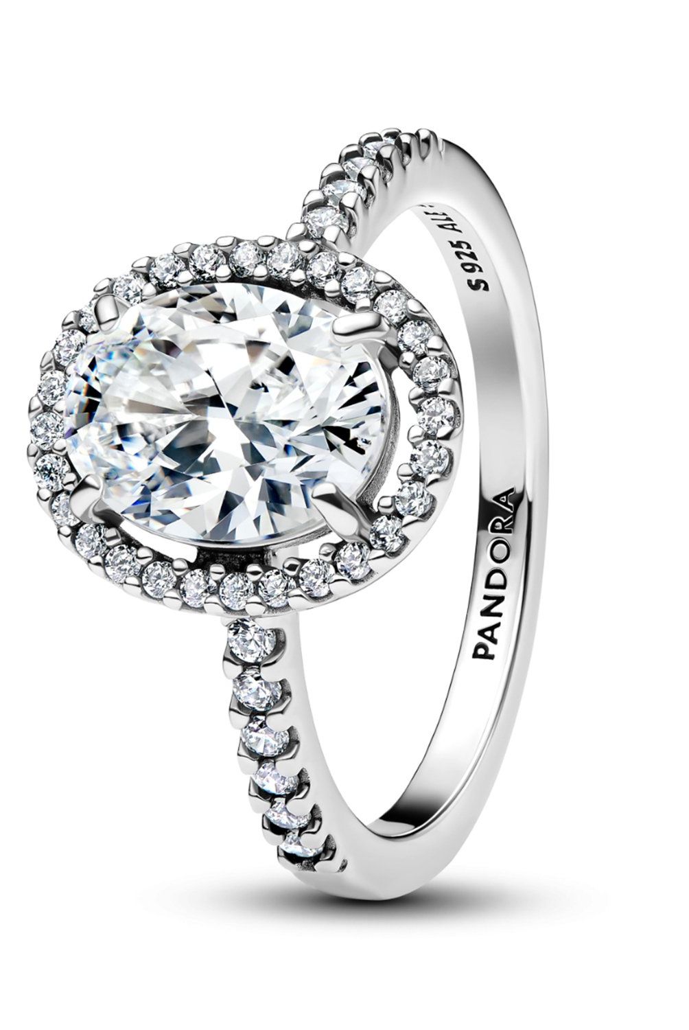 PANDORA - Anillo Pandora Halo Ovalado Brillante Plata Esterlina