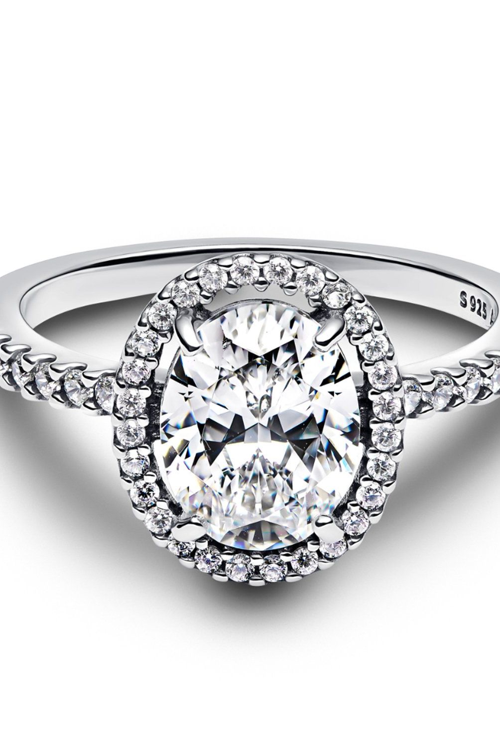 PANDORA - Anillo Pandora Halo Ovalado Brillante Plata Esterlina