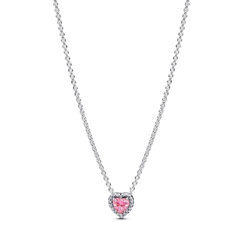 PANDORA - Collar Pandora Corazón en Relieve Plata Esterlina