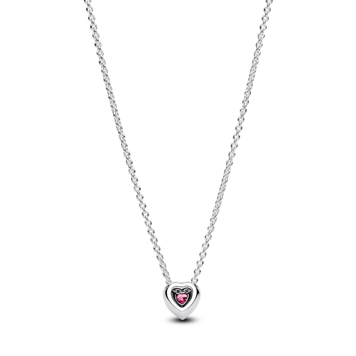 PANDORA - Collar Pandora Corazón en Relieve Plata Esterlina