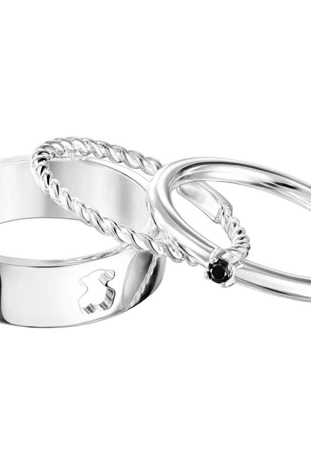 TOUS - Pack de Anillos Ring Mix de plata y espinela