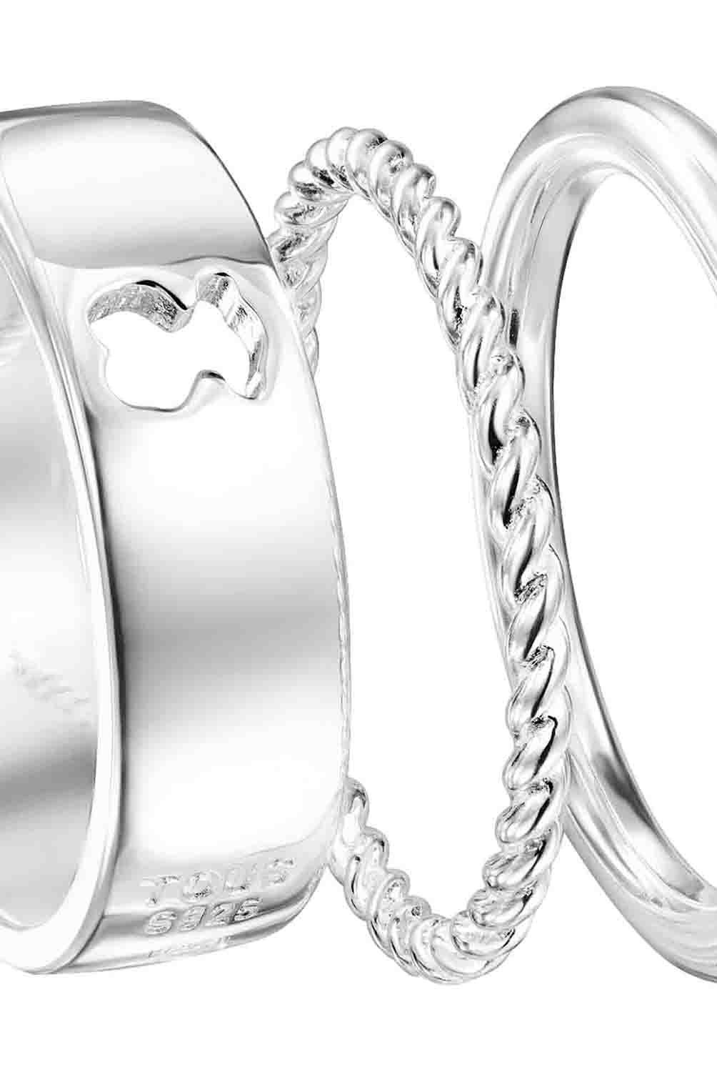 TOUS - Pack de Anillos Ring Mix de plata y espinela