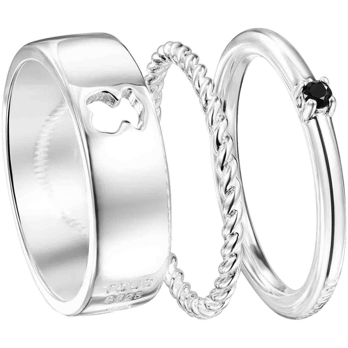 TOUS - Pack de Anillos Ring Mix de plata y espinela