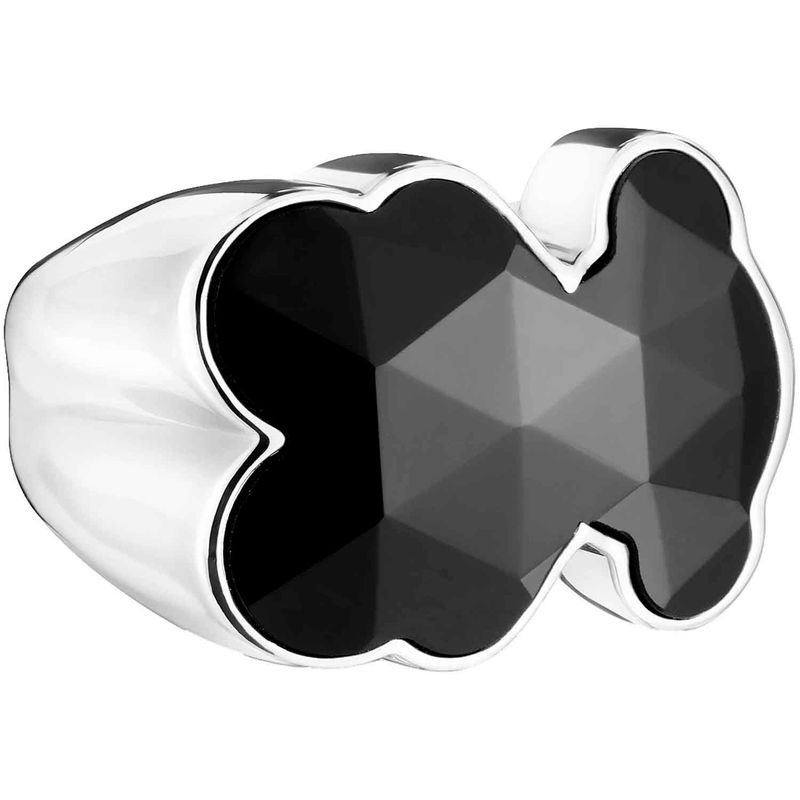 TOUS - Anillo sello de plata y motivo oso en ónix Icon Color