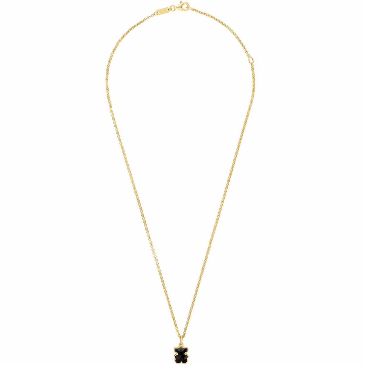 TOUS - Collar corto con baño de oro 18 kt sobre plata y motivo oso en ónix Icon Color