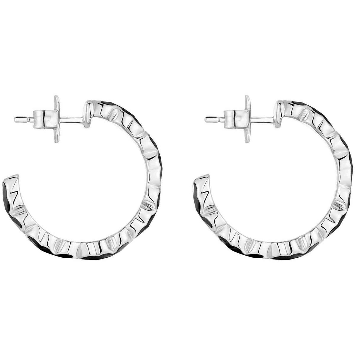 TOUS - Aretes de aro de plata y osos en ónix Icon Color