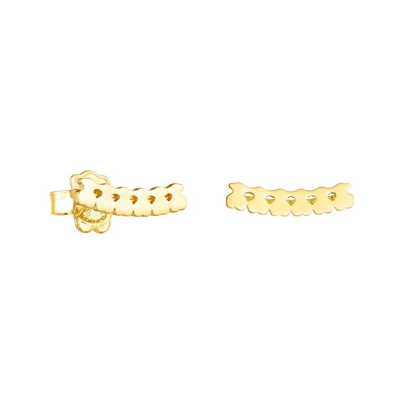 TOUS - Aros Straight osos con baño de oro 18 kt sobre plata