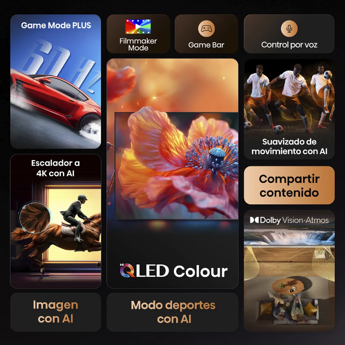 HISENSE - Televisor Hisense | 85 Pulgadas |Hi QLED 4K | 85Q6QV