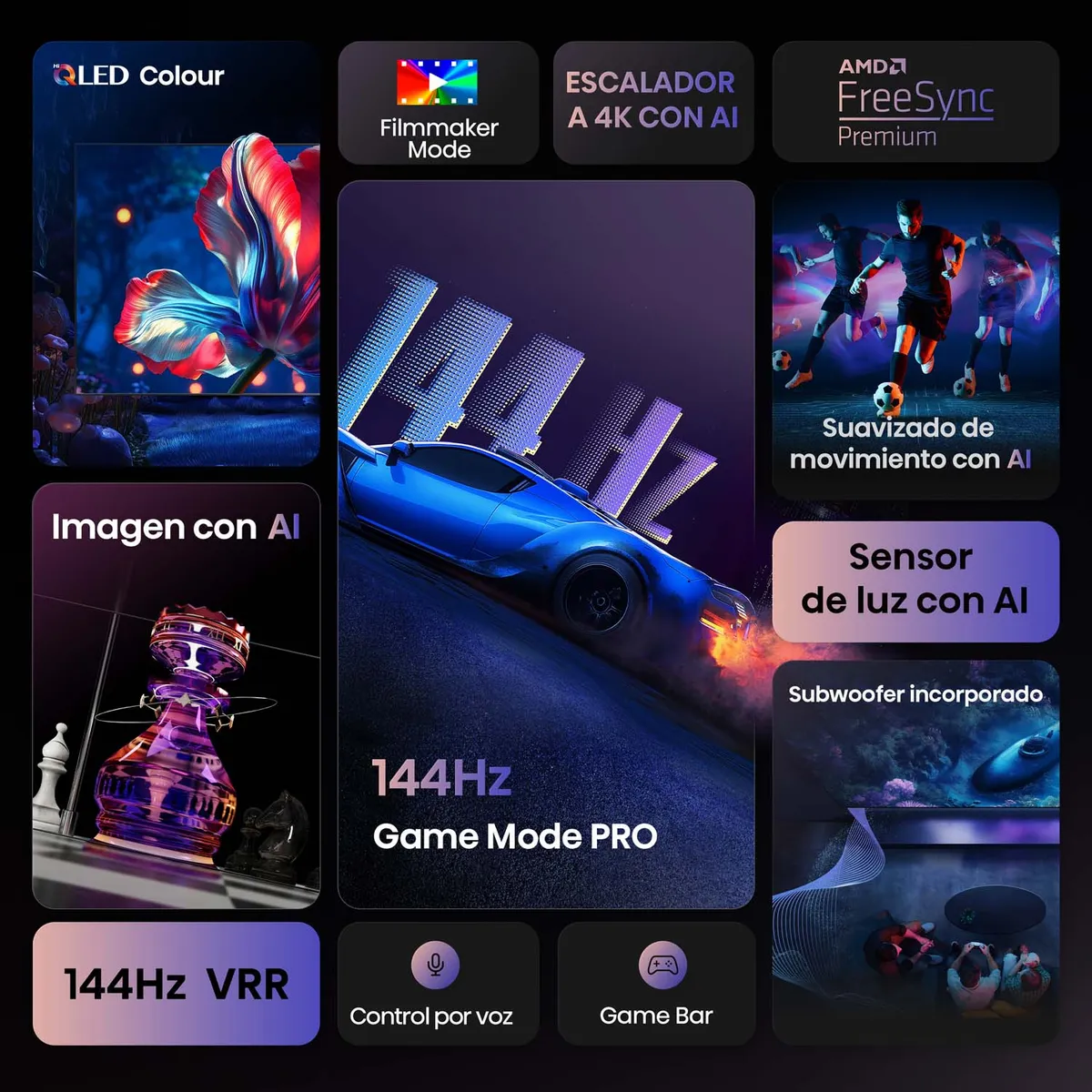 HISENSE - Televisor Hisense | 100 pulgadas QLED 4K UHD | 100Q7QG