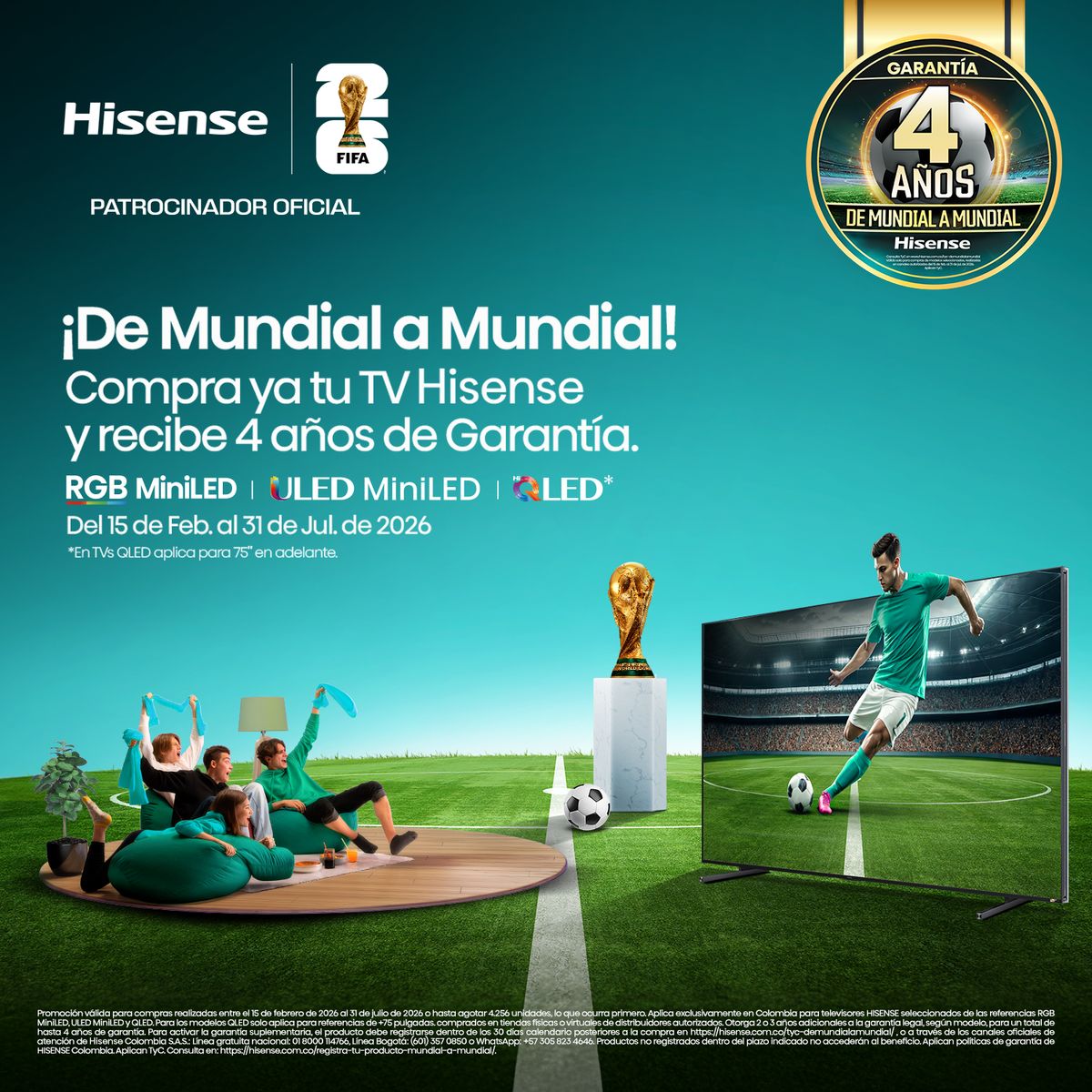 HISENSE - Televisor Hisense |  55 Pulgadas |  ULED MiniLED 4K | 55U6QV