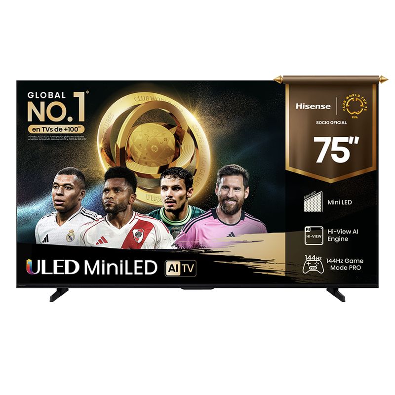 HISENSE - Televisor Hisense |  75 Pulgadas |  ULED MiniLED Pro 144Hz | 75U7QG
