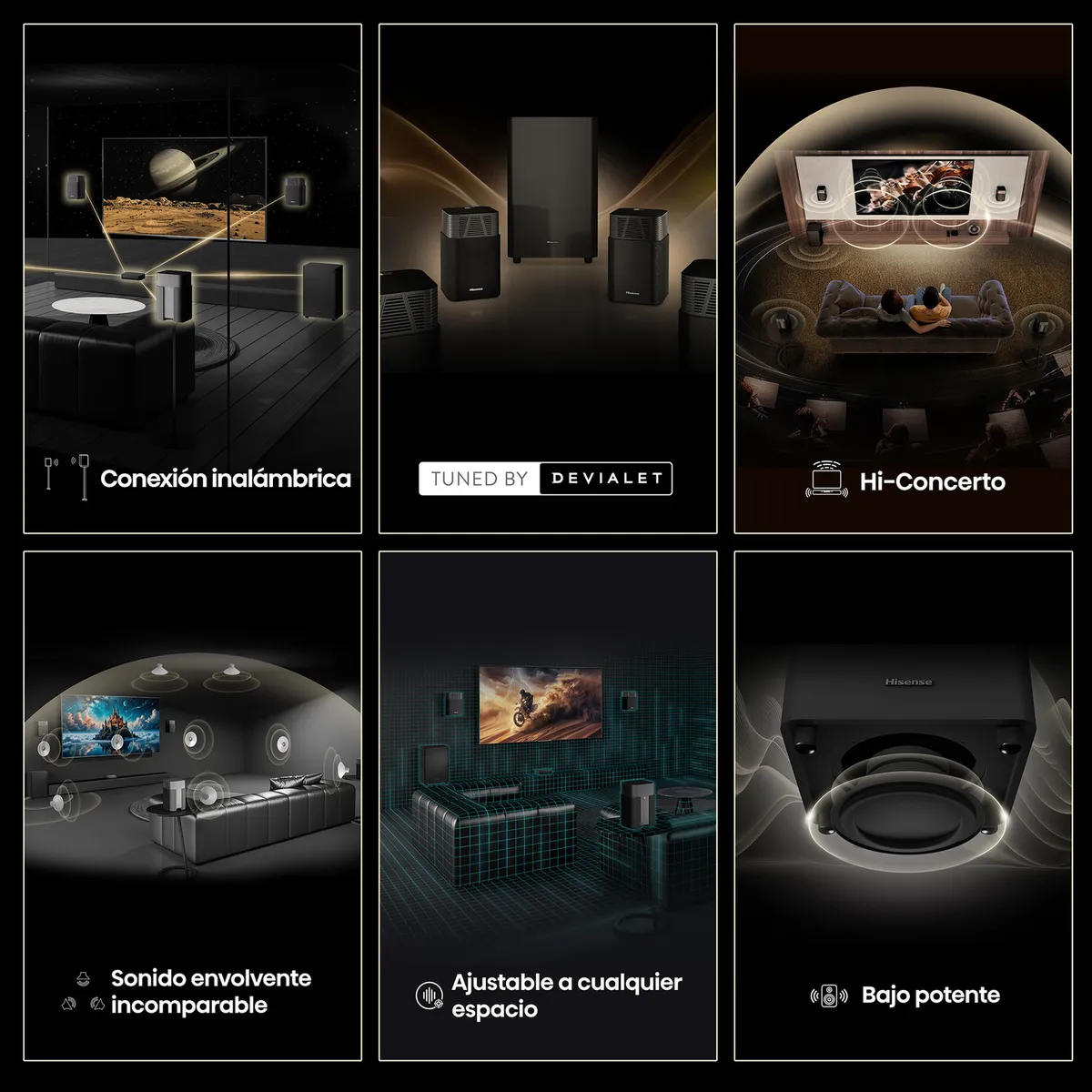 HISENSE - Teatro en casa Hisense HT SATURN