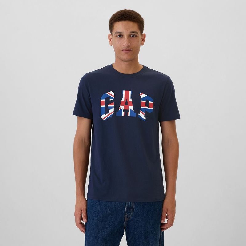 GAP - Camiseta Hombre Manga Corta con Logo de Algodón GAP