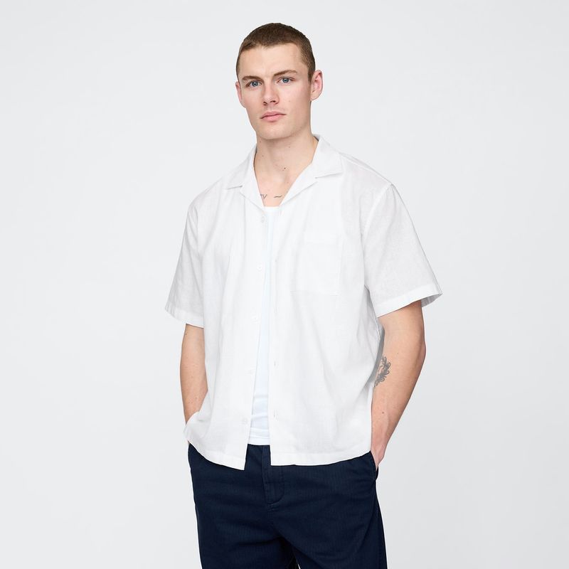 GAP - Camisa Hombre Manga corta de Lino GAP