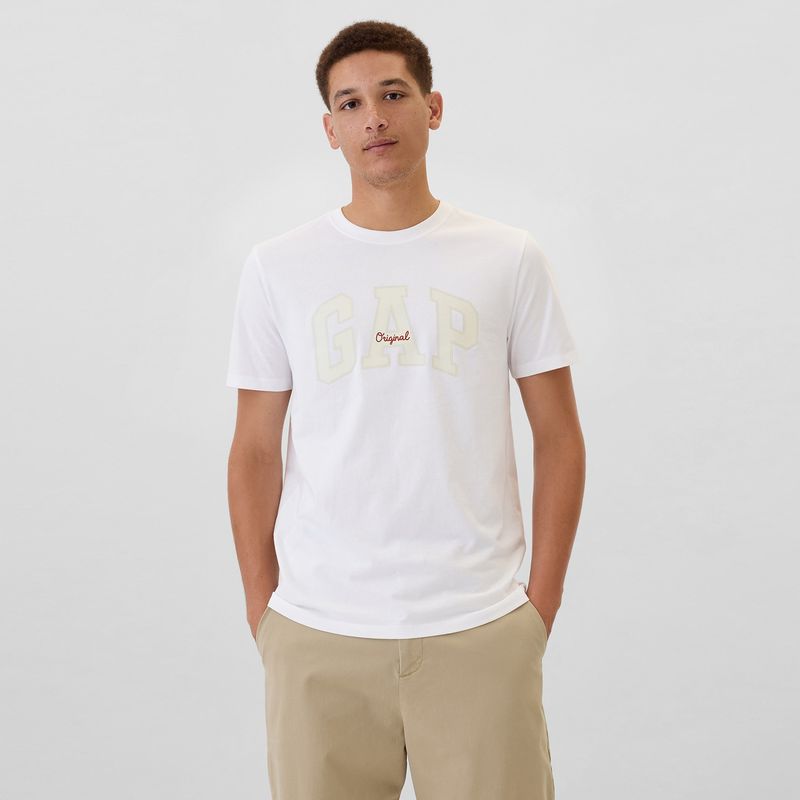 GAP - Camiseta Hombre Manga corta con Logo de Algodón Gap