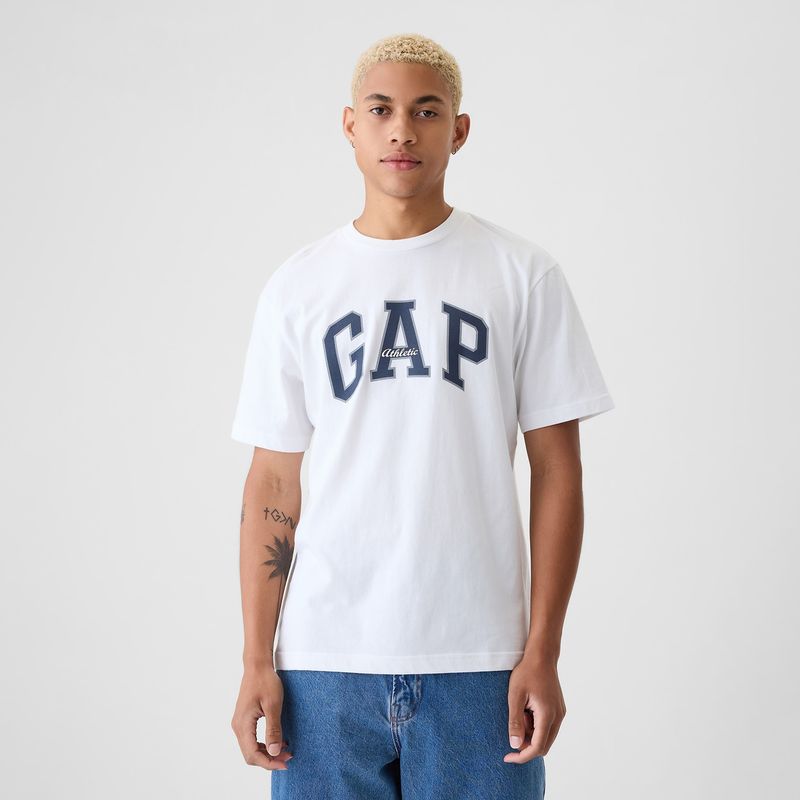 GAP - Camiseta Hombre Manga corta con Logo de Algodón Gap