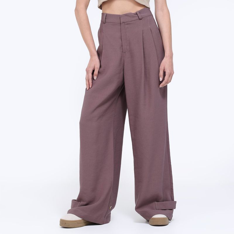 SYBILLA - Pantalón Recto Mujer Tiro alto Sybilla