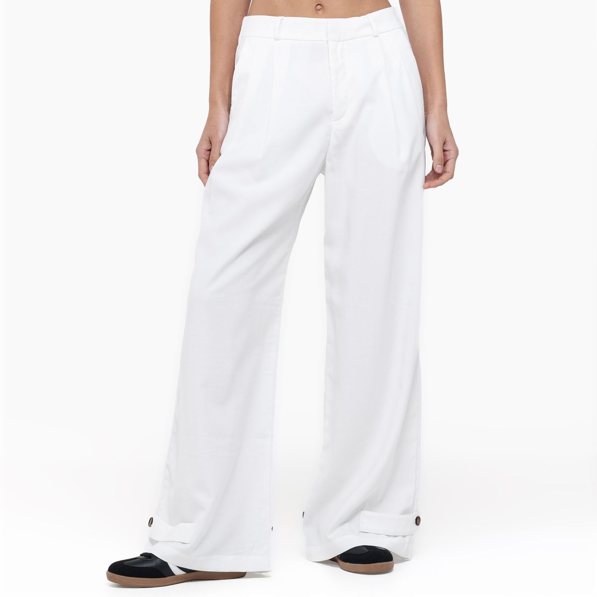 SYBILLA - Pantalón Recto Mujer Tiro alto Sybilla