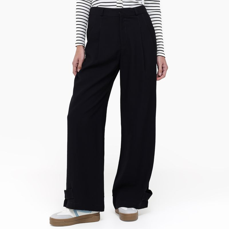 SYBILLA - Pantalón Recto Mujer Tiro alto Sybilla