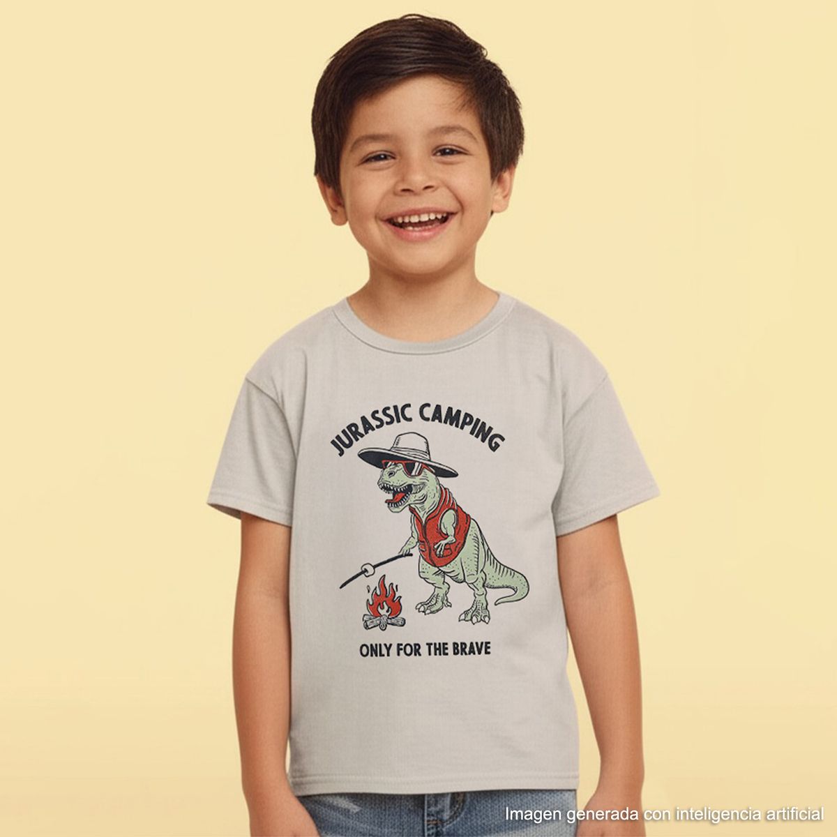 YAMP - Camiseta para Niño con Estampado Manga corta de Algodón Yamp