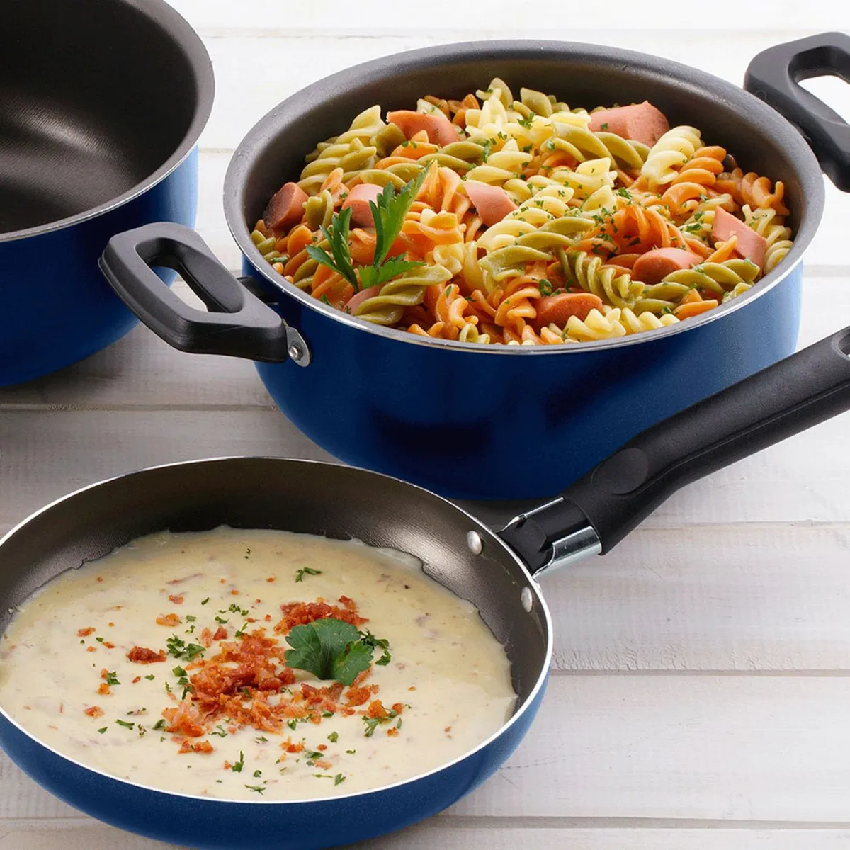 UNIVERSAL - Juego de ollas Universal: Aliada. Bateria Antiadherente 4 piezas