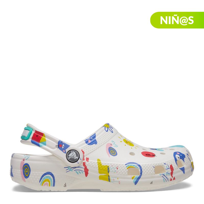 CROCS - Sandalias Crocs Classic Doodle Print Clog T Niña  