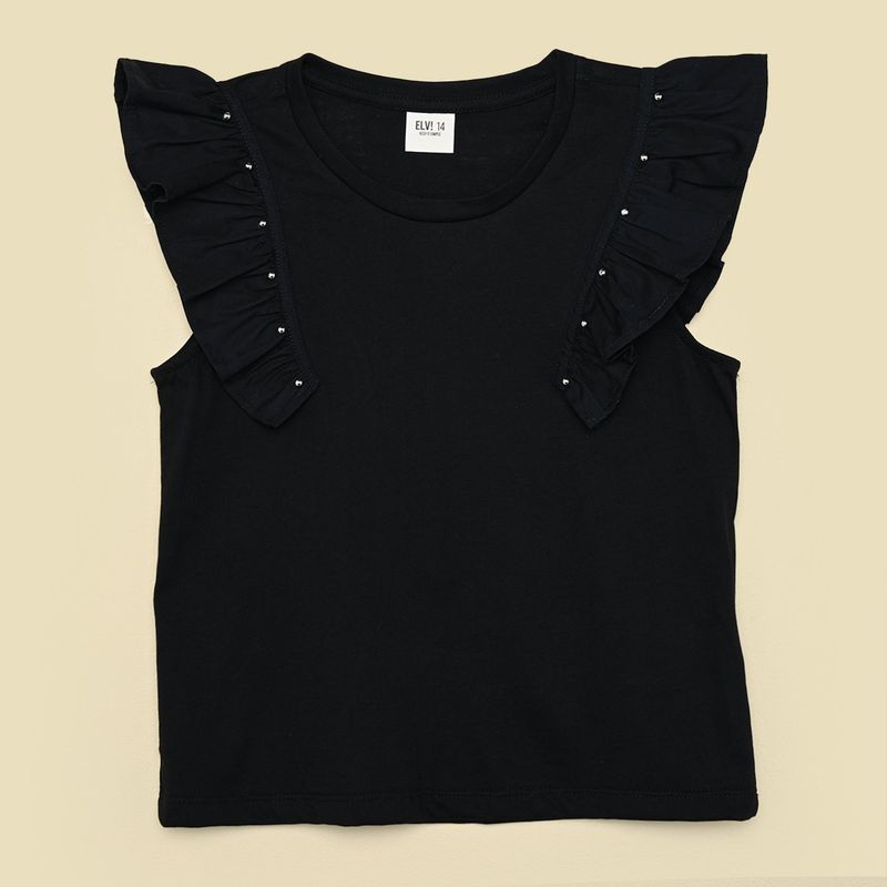 ELV - Blusa Niña  Manga corta Algodón Elv