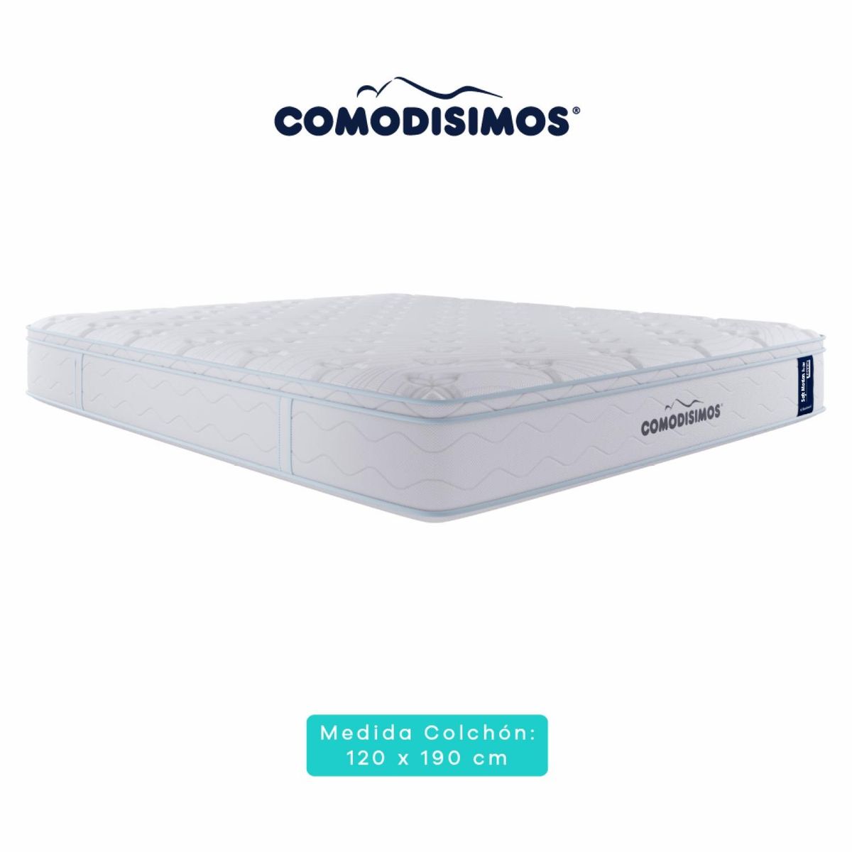 COMODISIMOS - Colchón Semidoble Firmeza Suave Ortopédico Resortado con Pillow Línea Access 120 x 190 cm  + Almohada + Protector Comodisimos 