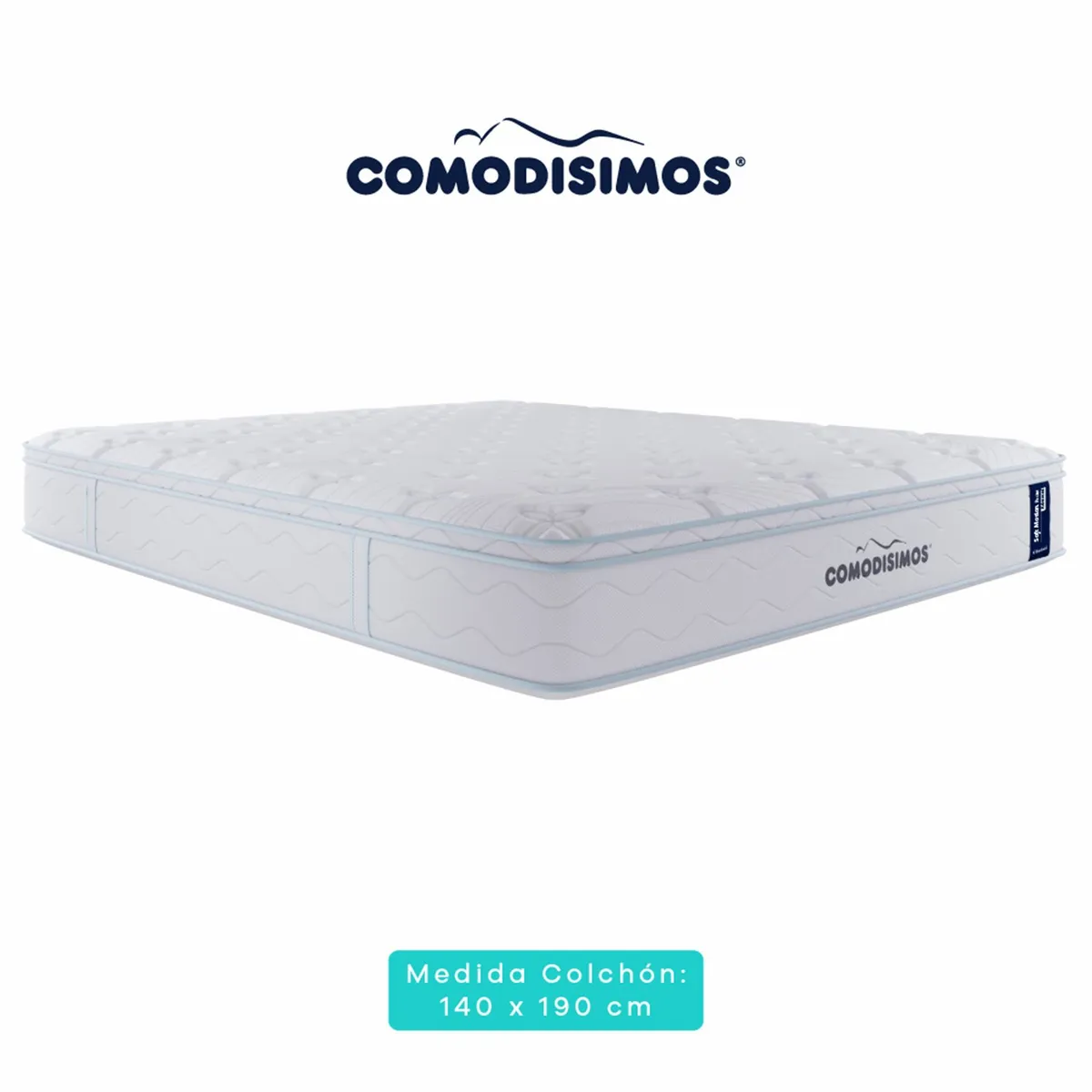 COMODISIMOS - Colchón Doble Firmeza Suave Ortopédico Resortado con Pillow Línea Access 140 x 190 cm  + 2 Almohada + Protector Comodisimos 
