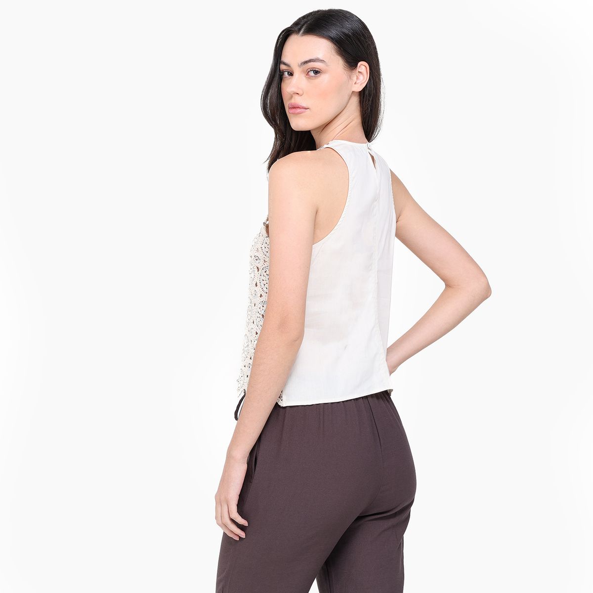 BASEMENT - Blusa Mujer Sin mangas de Algodón Basement