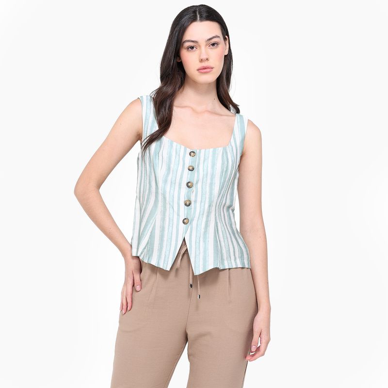 BASEMENT - Blusa Mujer Sin mangas Basement