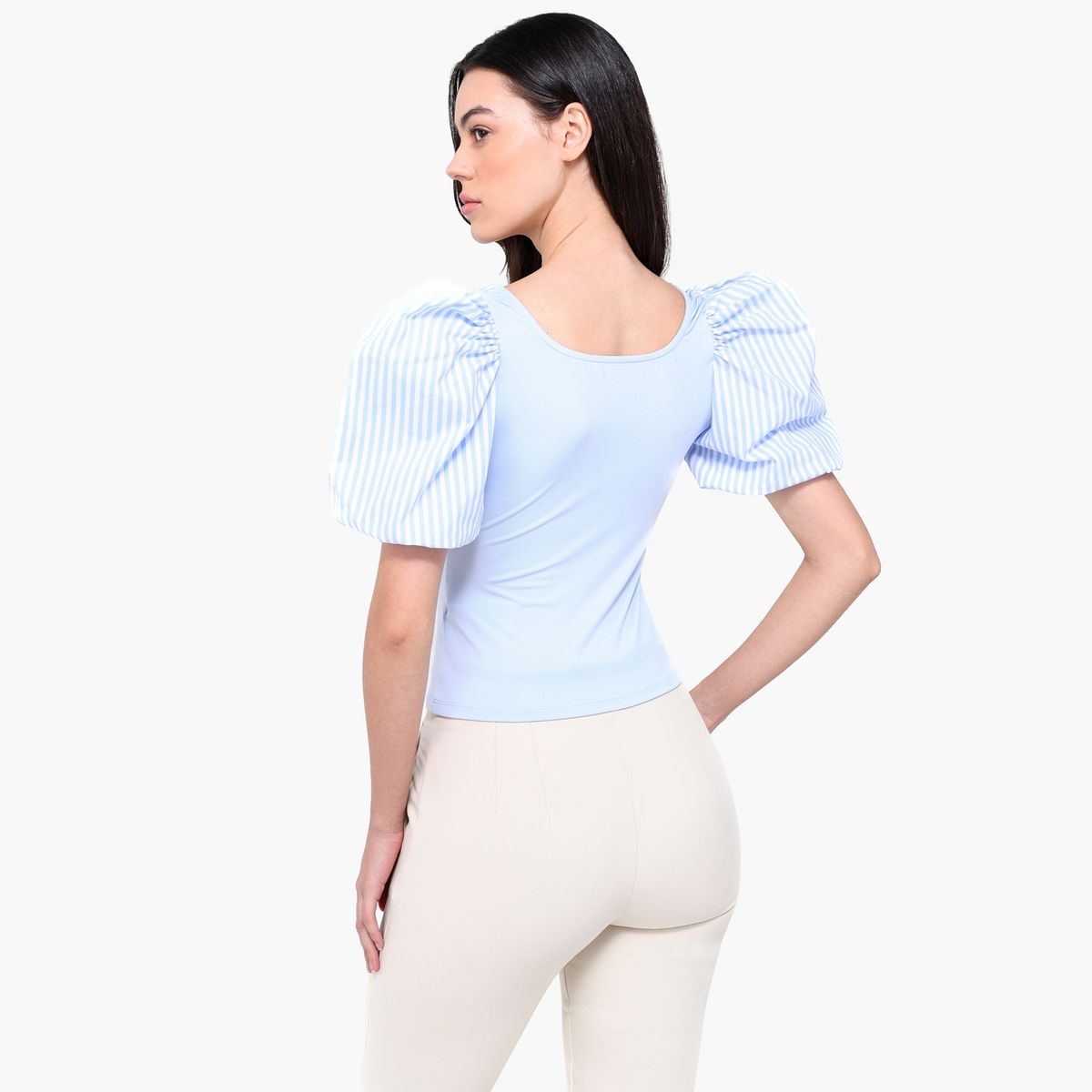 BASEMENT - Top Mujer Manga corta Basement Slim fit