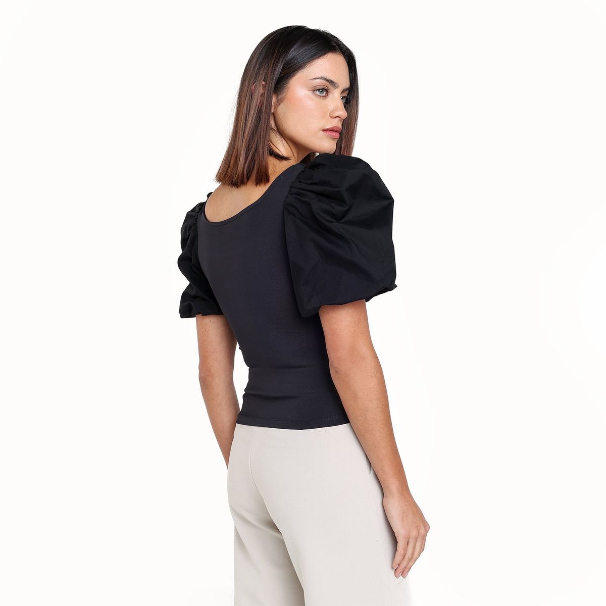 BASEMENT - Top Mujer Manga corta Basement Slim fit