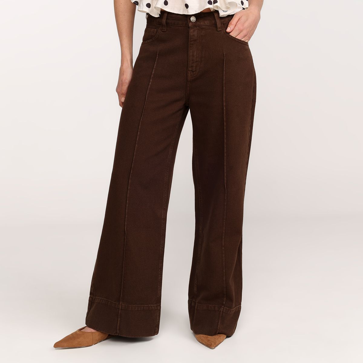 BASEMENT - Jean Recto Mujer Tiro alto Basement