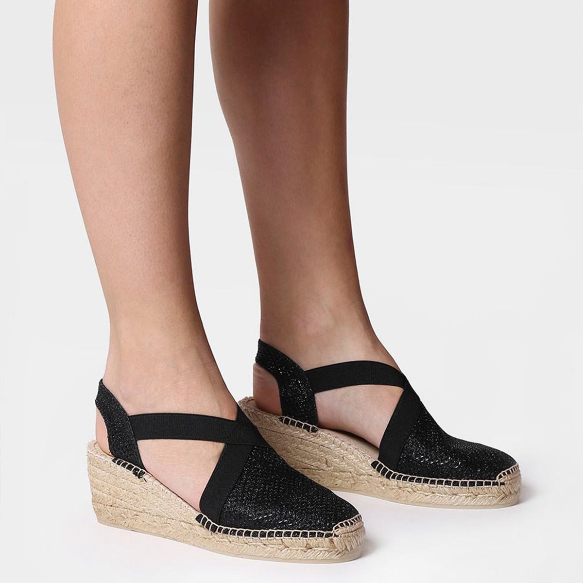 TONI PONS - Alpargatas Toni Pons para Mujer con tacón corrido Triton Negro