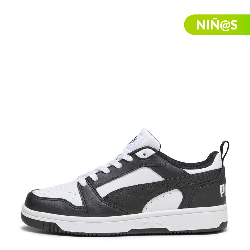 PUMA - Tenis moda Puma Rebound V6 Lo Jr Niño Blanco 