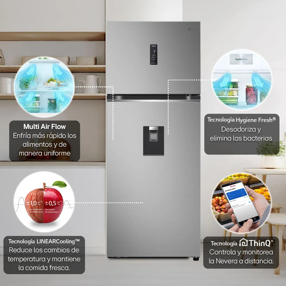 LG - Nevera Congelador superior LG 394 lt Netos VT40APYC