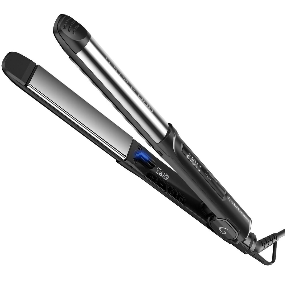 GAMA - Plancha de pelo Profesional Gama Duo G-Styl Titanio con Generador de Iones