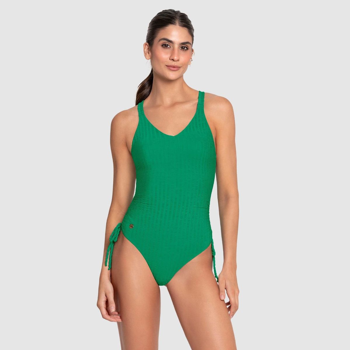 LEONISA - Vestido de baño enterizo graduable en piernas