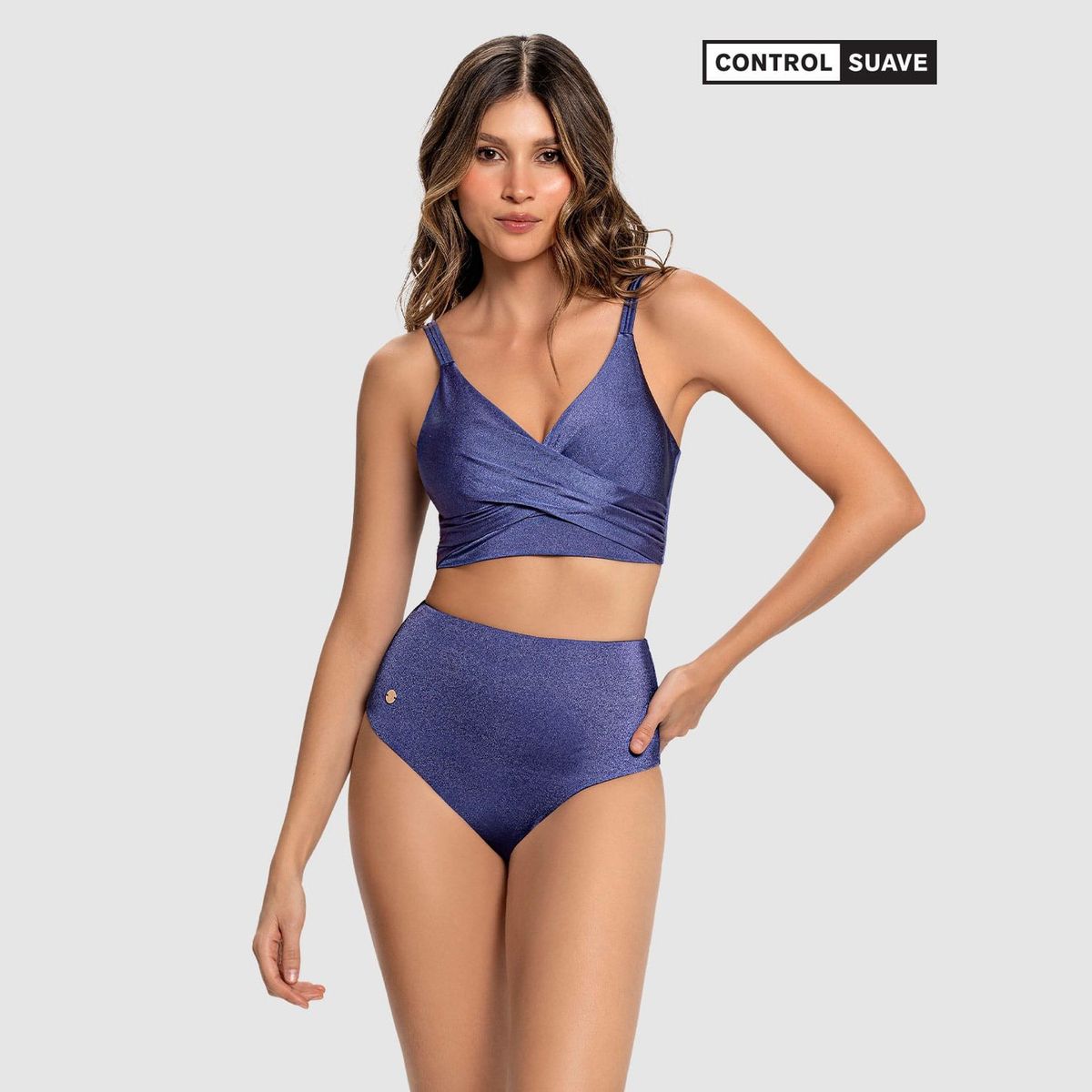 LEONISA - Vestido de Baño Bikini con panty de tiro alto y top de buen cubrimiento