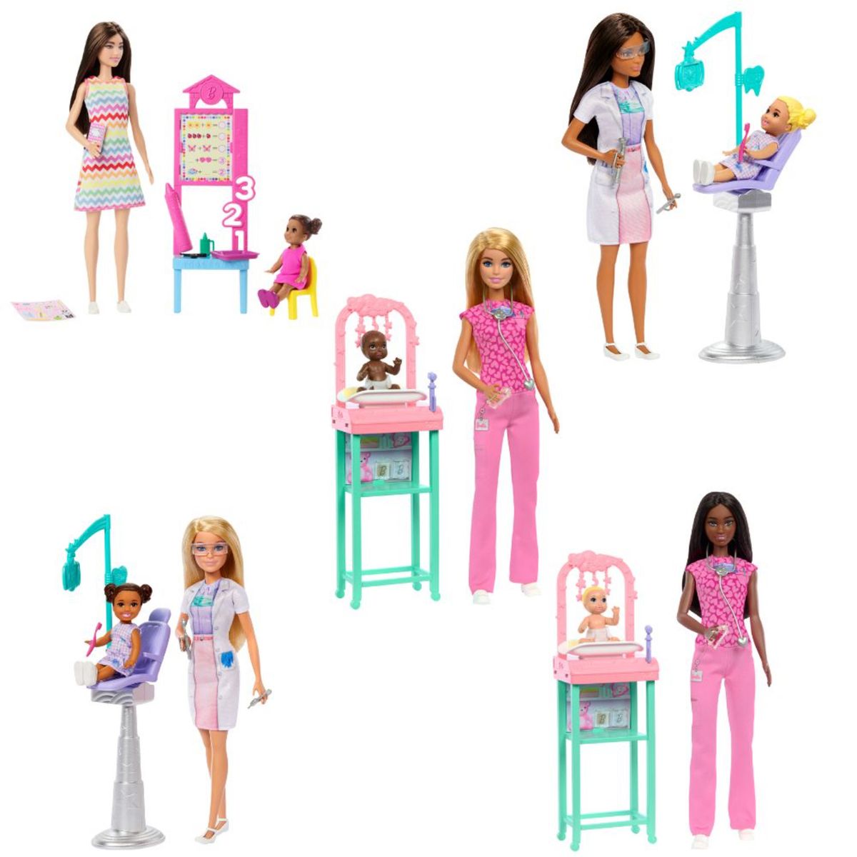 BARBIE - Juguete didáctico Barbie Muñeca : Set de Profesiones con Muñeca. Producto aleatorio