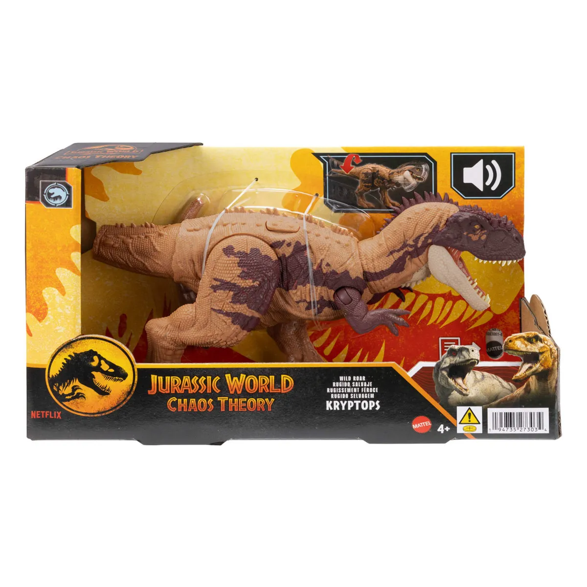 JURASSIC WORLD - Jurassic World, Dinosaurio de Juguete, Rugido Salvaje