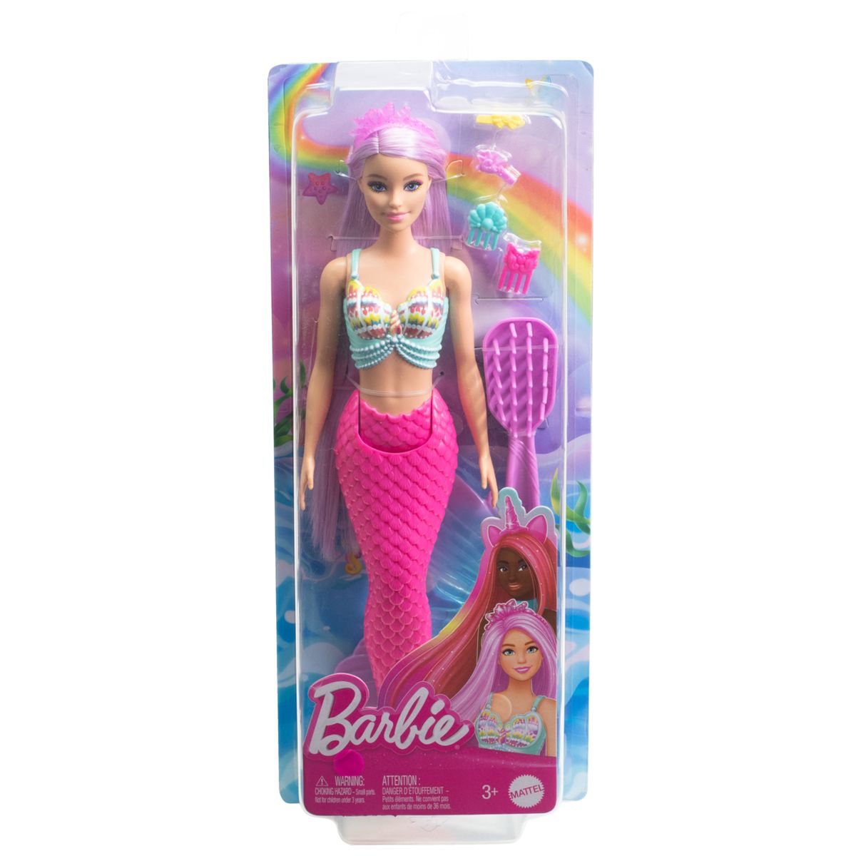 BARBIE - Barbie Muñeca Cabello Largo Sirena