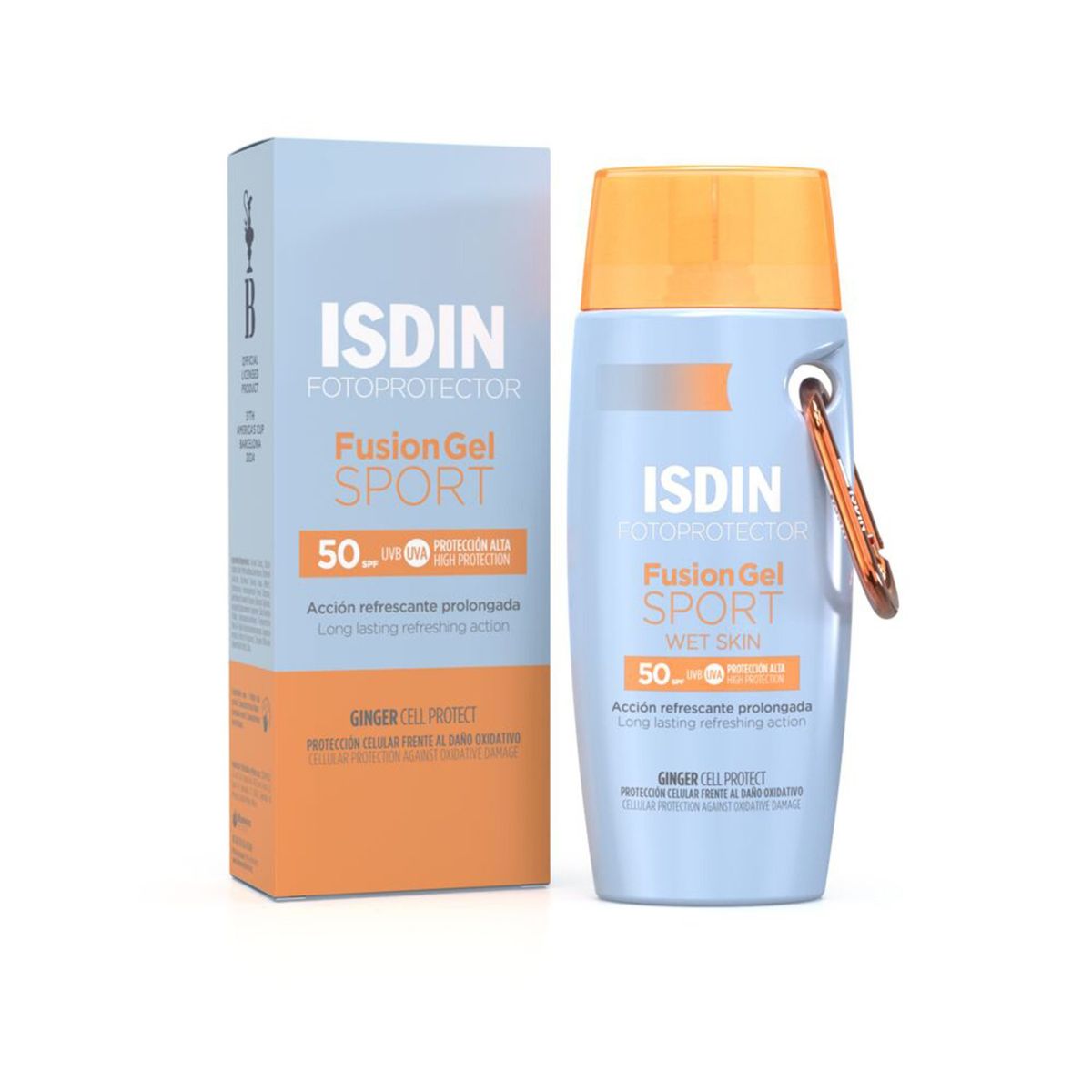 ISDIN - Fotoprotector ISDIN Fusion Gel SPORT SPF50 - Protector solar corporal para el deporte Isdin para Todo tipo de piel 100 ml