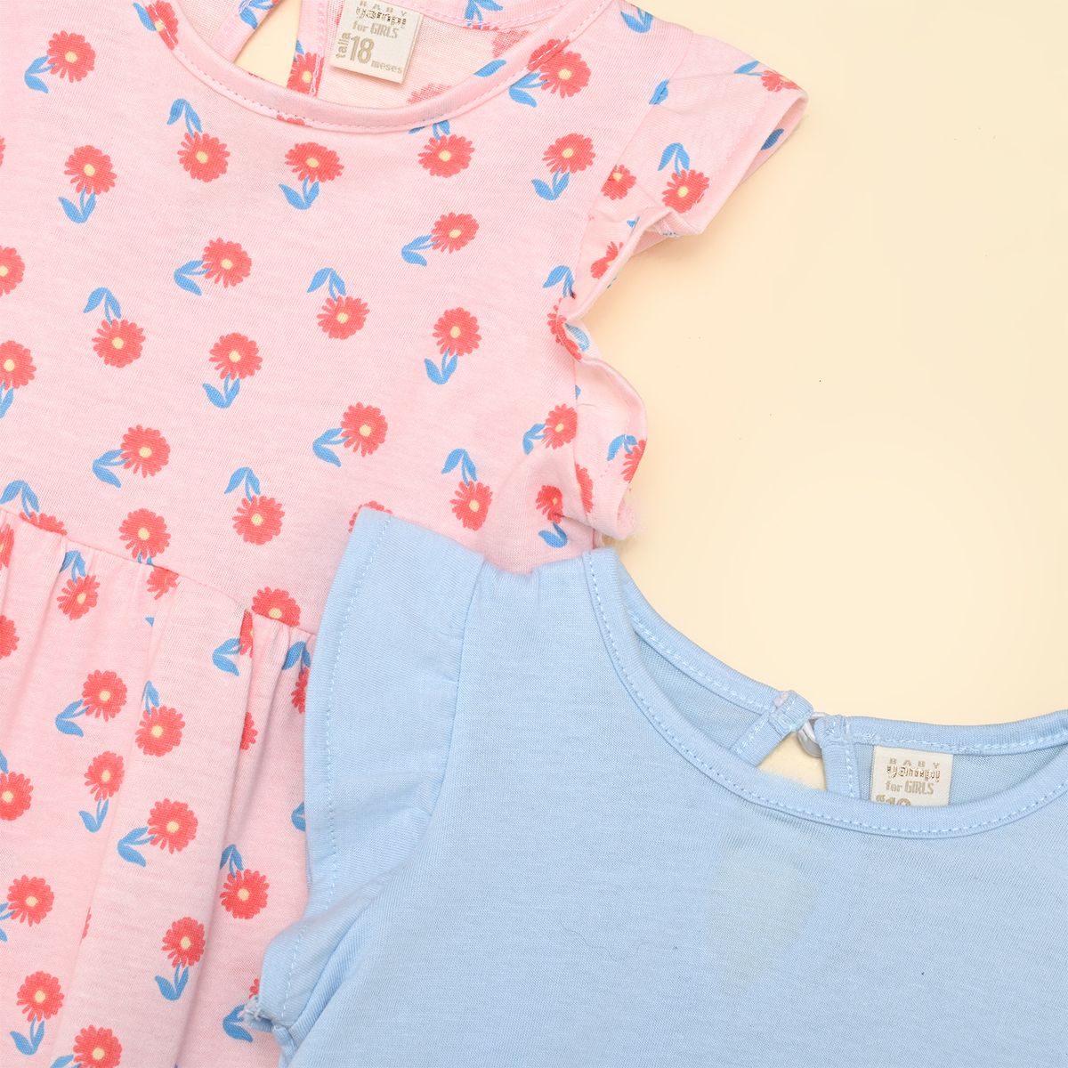 YAMP - Vestido para Bebé niña pack de 2 unidades Yamp